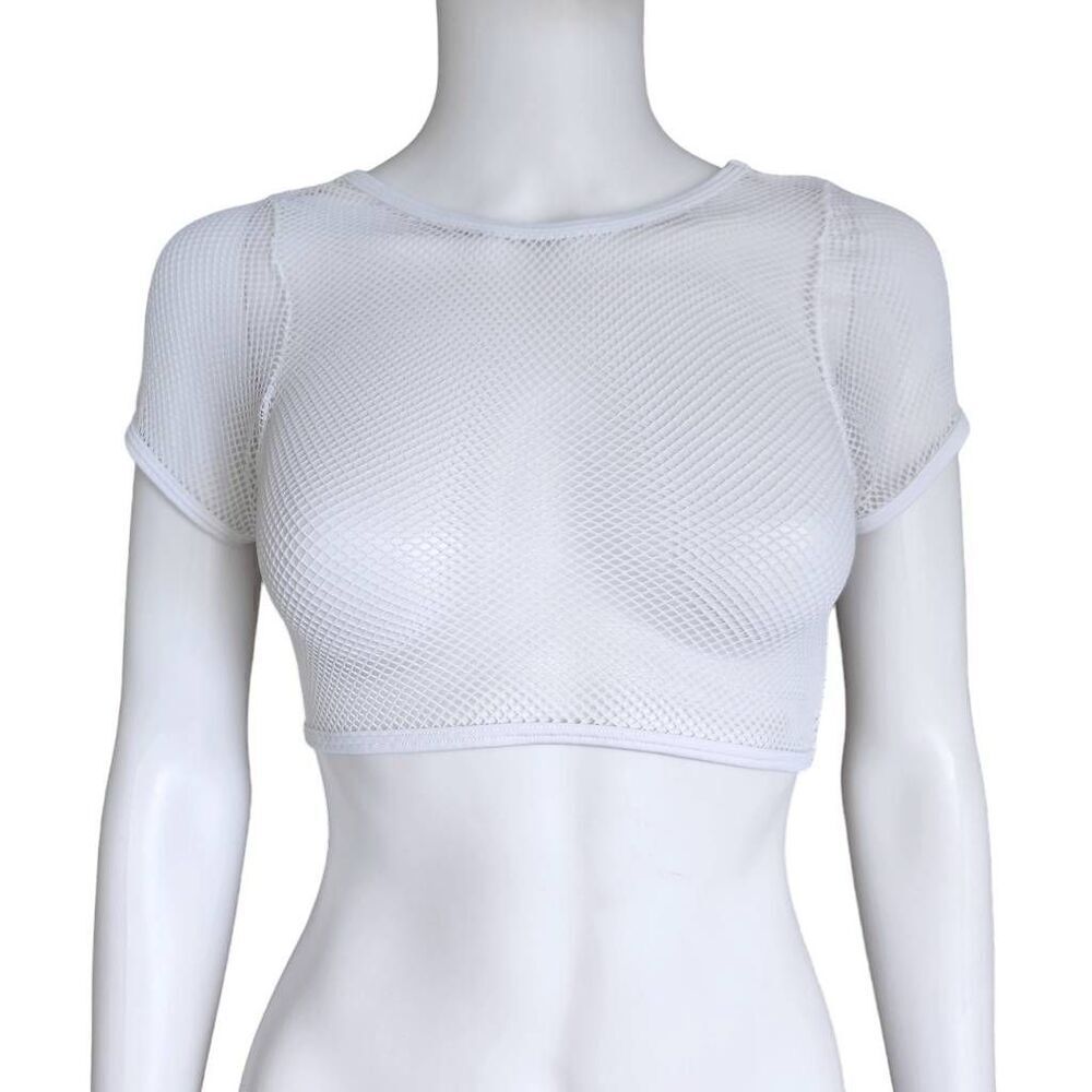 fishnet micro crop top - Picture 2 of 4